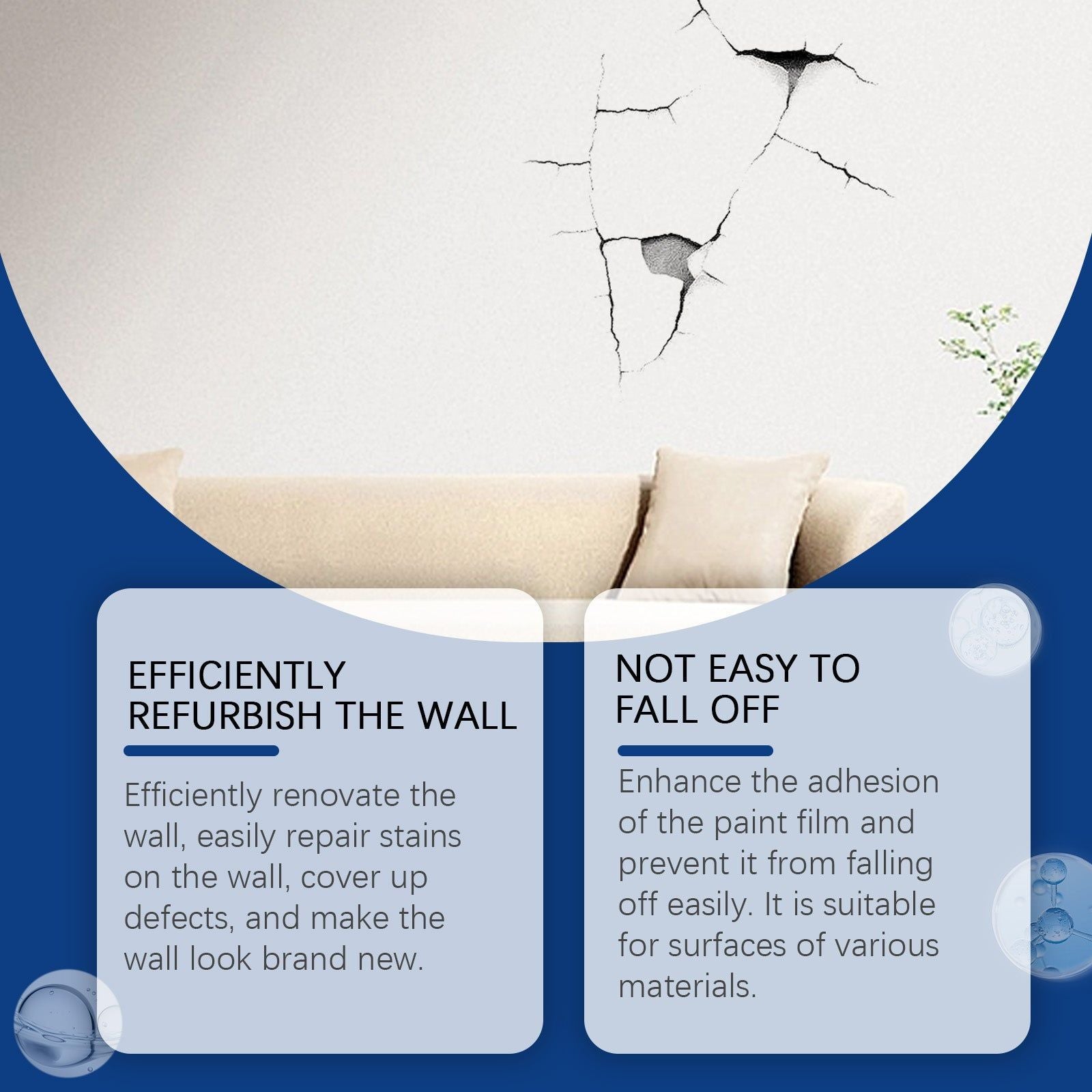 Transform Your Walls with Fast Waterproof Renovation Spray, Easy Household Fix ,1set