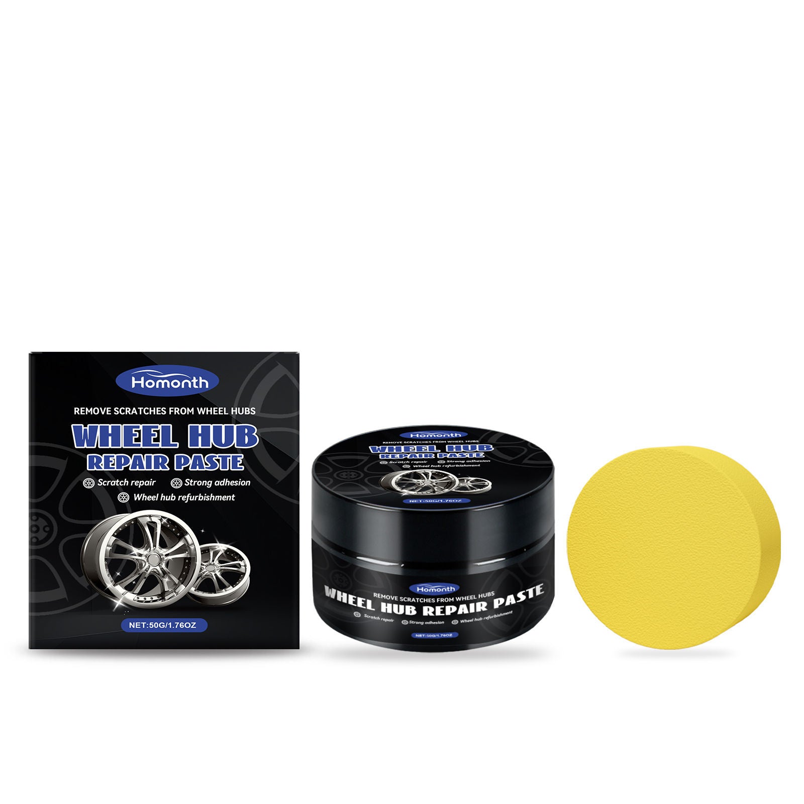 Car Wheel Hub Care Paste, Automotive Supplies, Rust Removal, Brightening, Easy Polishing ,1set