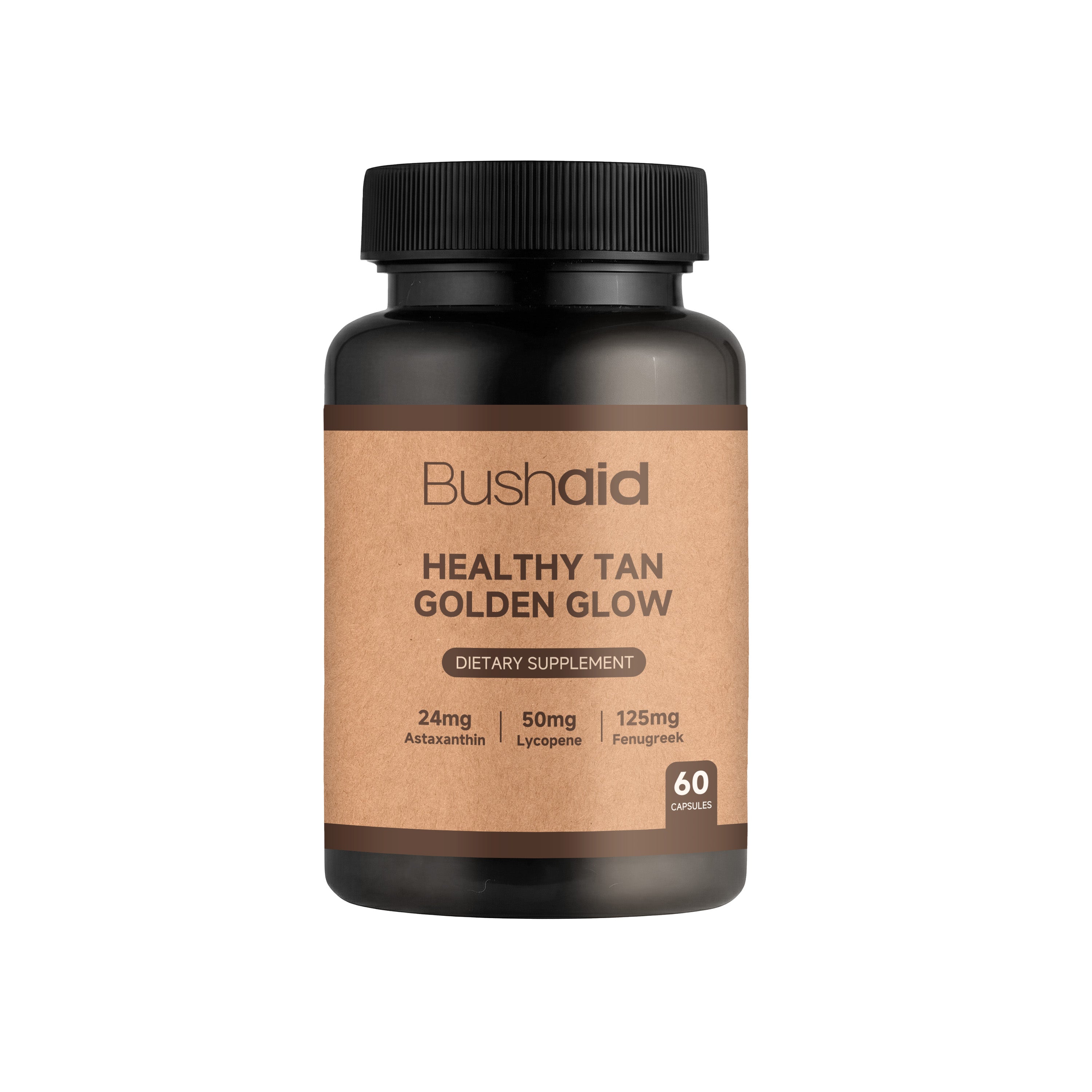 BushAid Healthy Tan Supplement for Glowing Skin, Energy, and Body Care ,60capsules