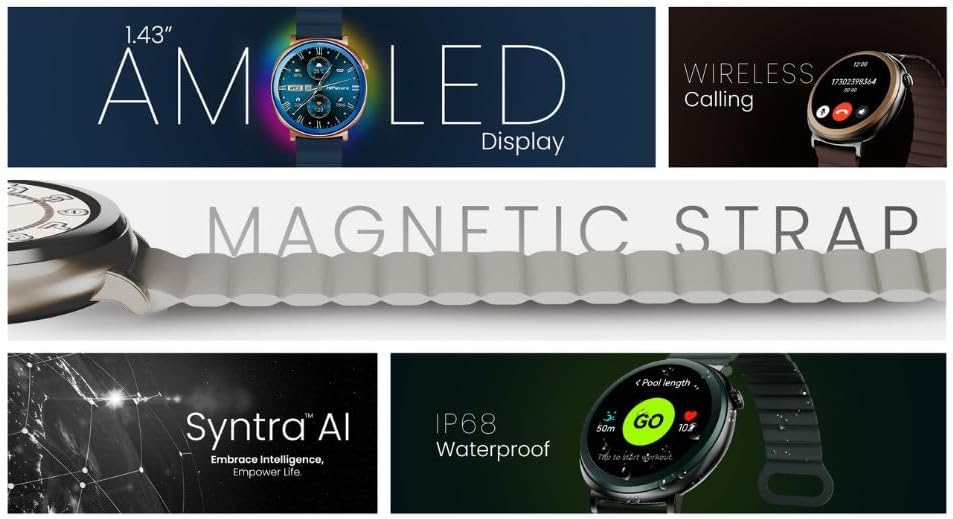 HiFuture AURORA Amoled 1.43" BT Calling smart watch