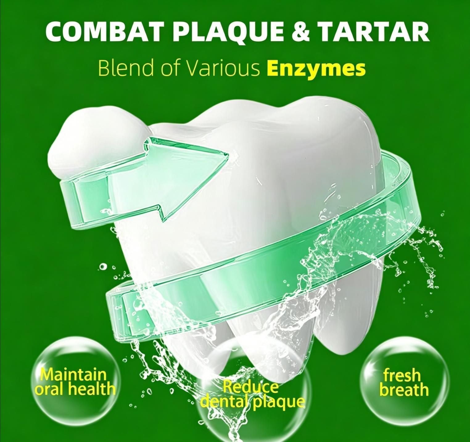 Pet Dental Powder for Dogs & Cats - 150g Mint Flavour - Plaque & Tartar Control, Breath Freshener, Oral Care Supplement