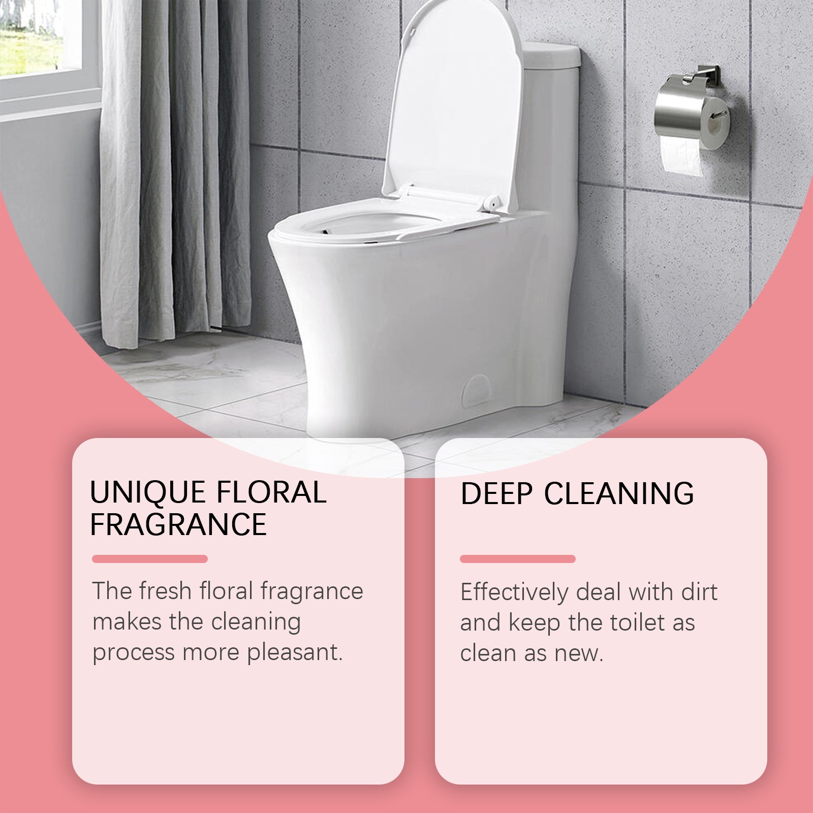 Aromatic Toilet Cleaner, Floral Fragrance, Deep Deodorizing, Fresh Bathroom Feel ,120ml
