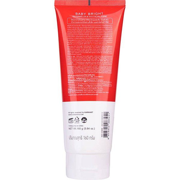 WATERMELON & HYA FACIAL FOAM 160G BABY BRIGHT (F)