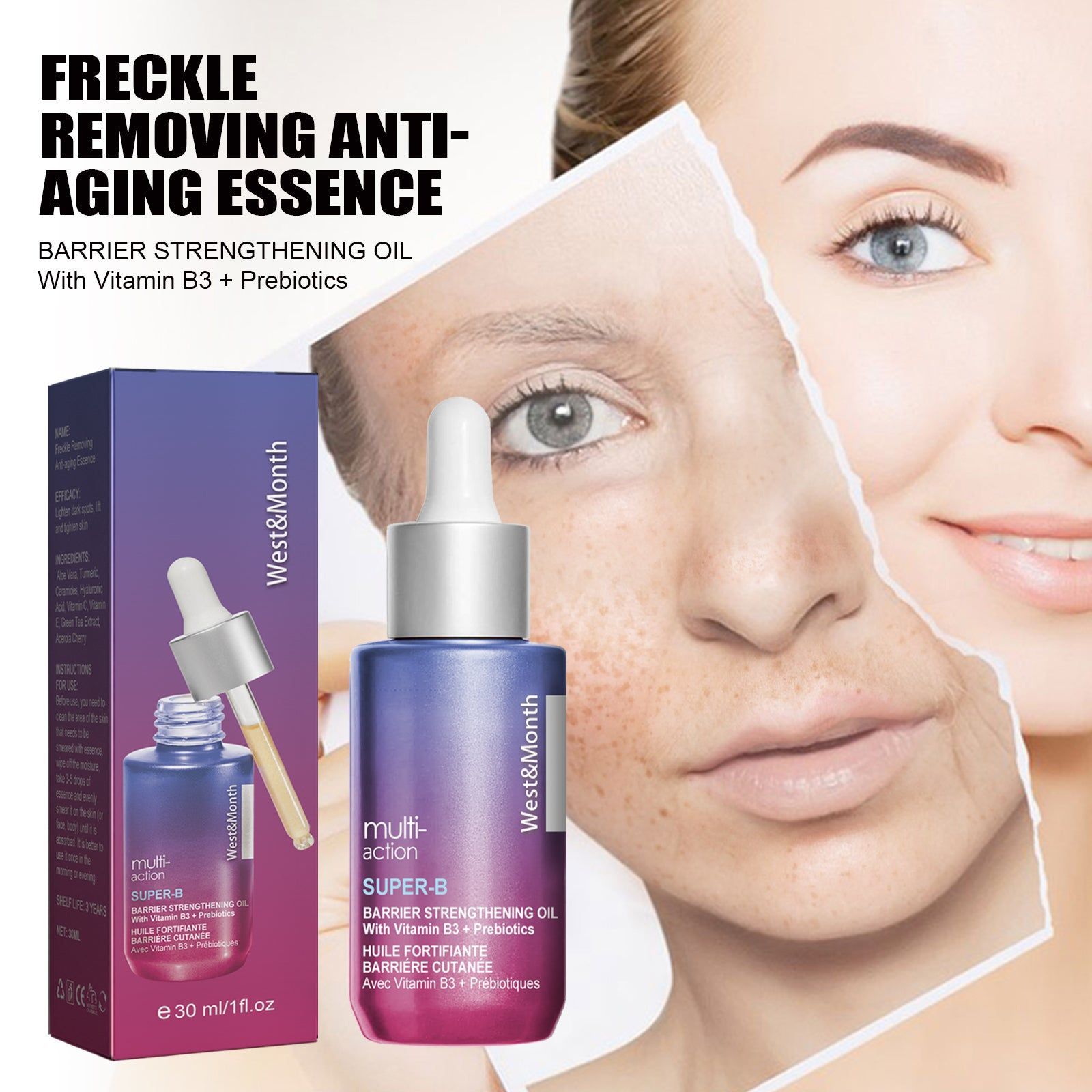 Brighten Skin and Lighten Dark Spots, Anti-Aging Essence for Radiant Glow ,30ml