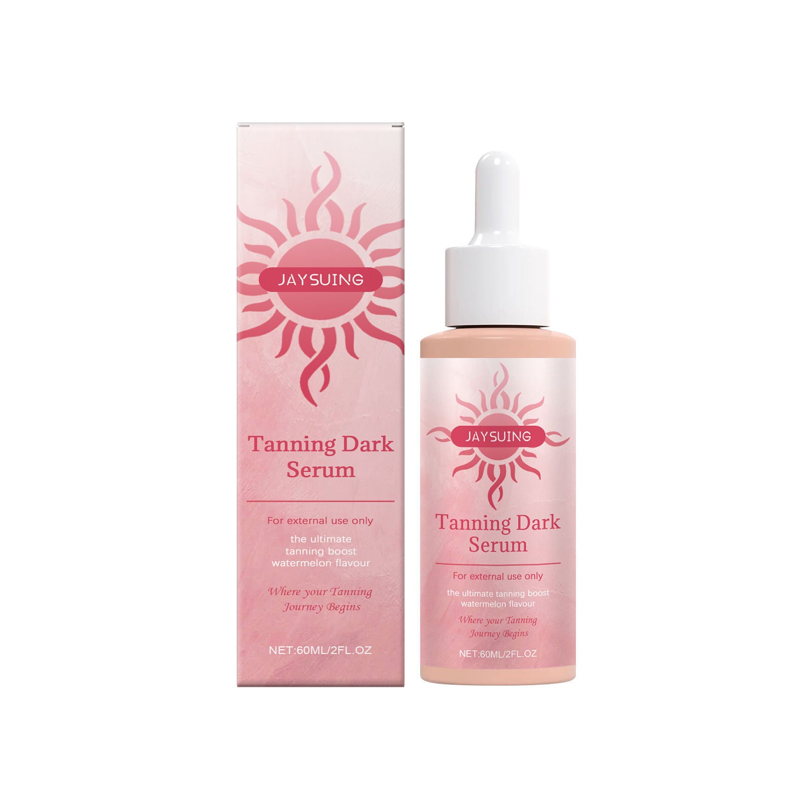 Black Aid Series Sunless Tanning Serum, Moisturizes, Glows, Safe, Easy, Vegan ,60ml