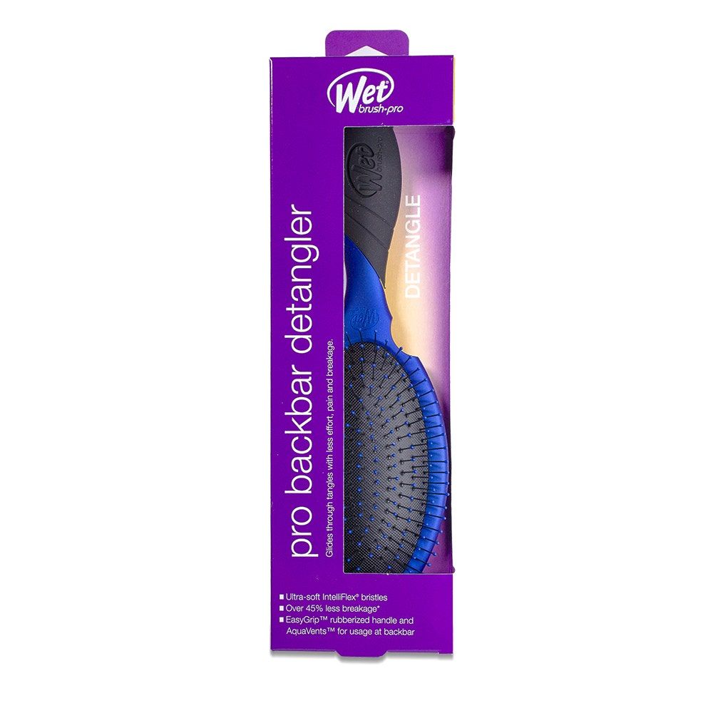 Wet Brush Pro Back Bar Detangler, Royal Blue