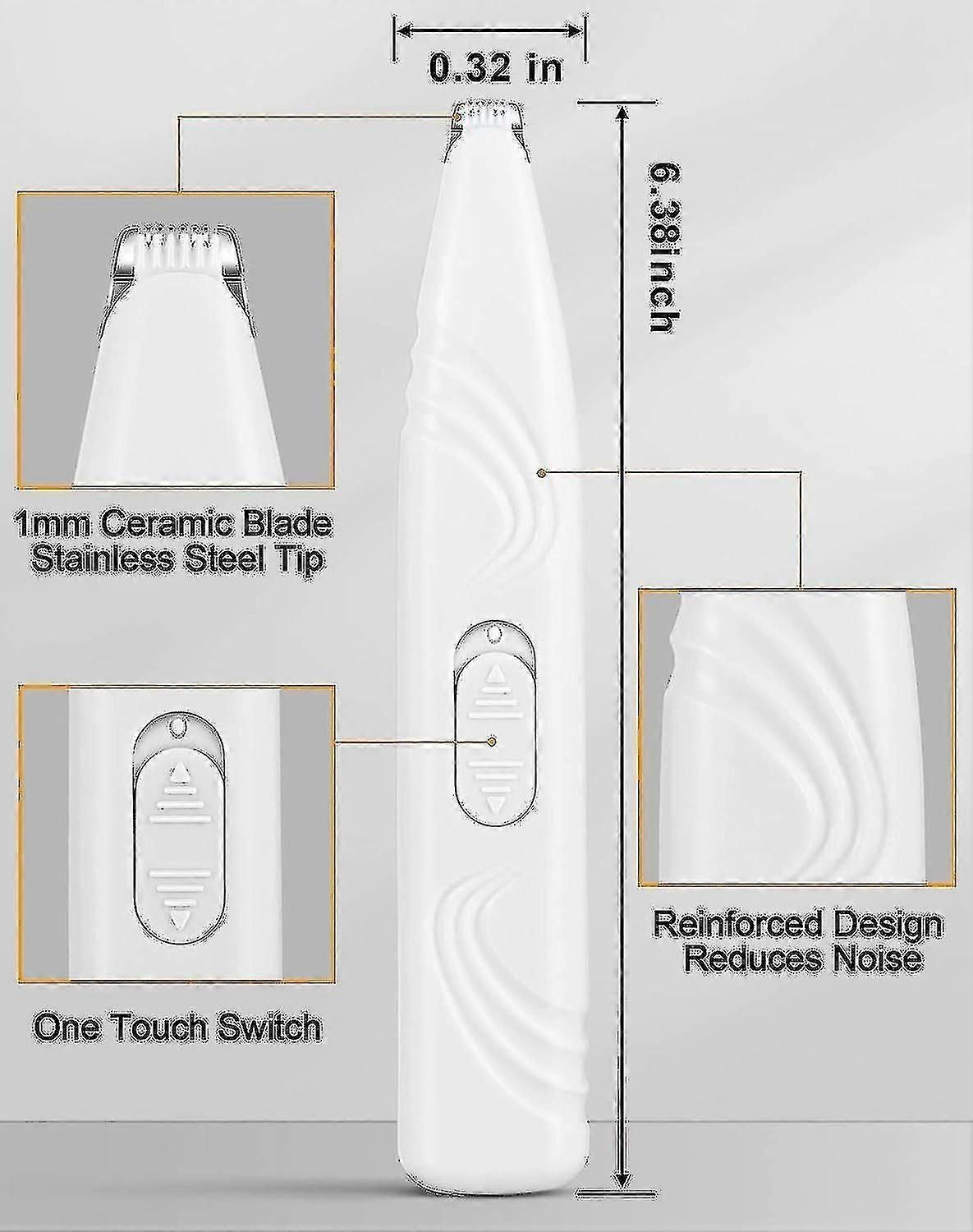 Cordless Dog Paw Trimmer With Quiet Motor and Rechargeable Design