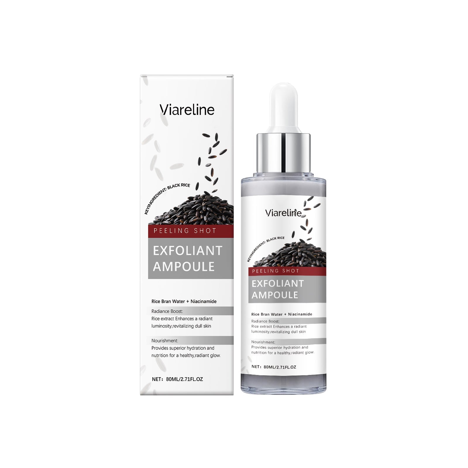 Black Rice Facial Care Essence, Brightening, Pore Refining, Gentle Exfoliation ,80ml