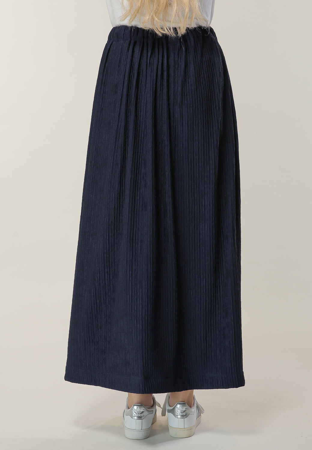MOiSTREET Navy long Pleated Skirt