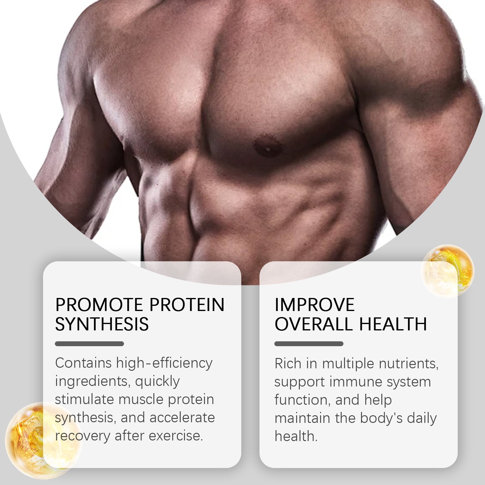 Boost Muscle Recovery with Top Body Care Supplement, Supports Immune & Endurance ,60 capsules