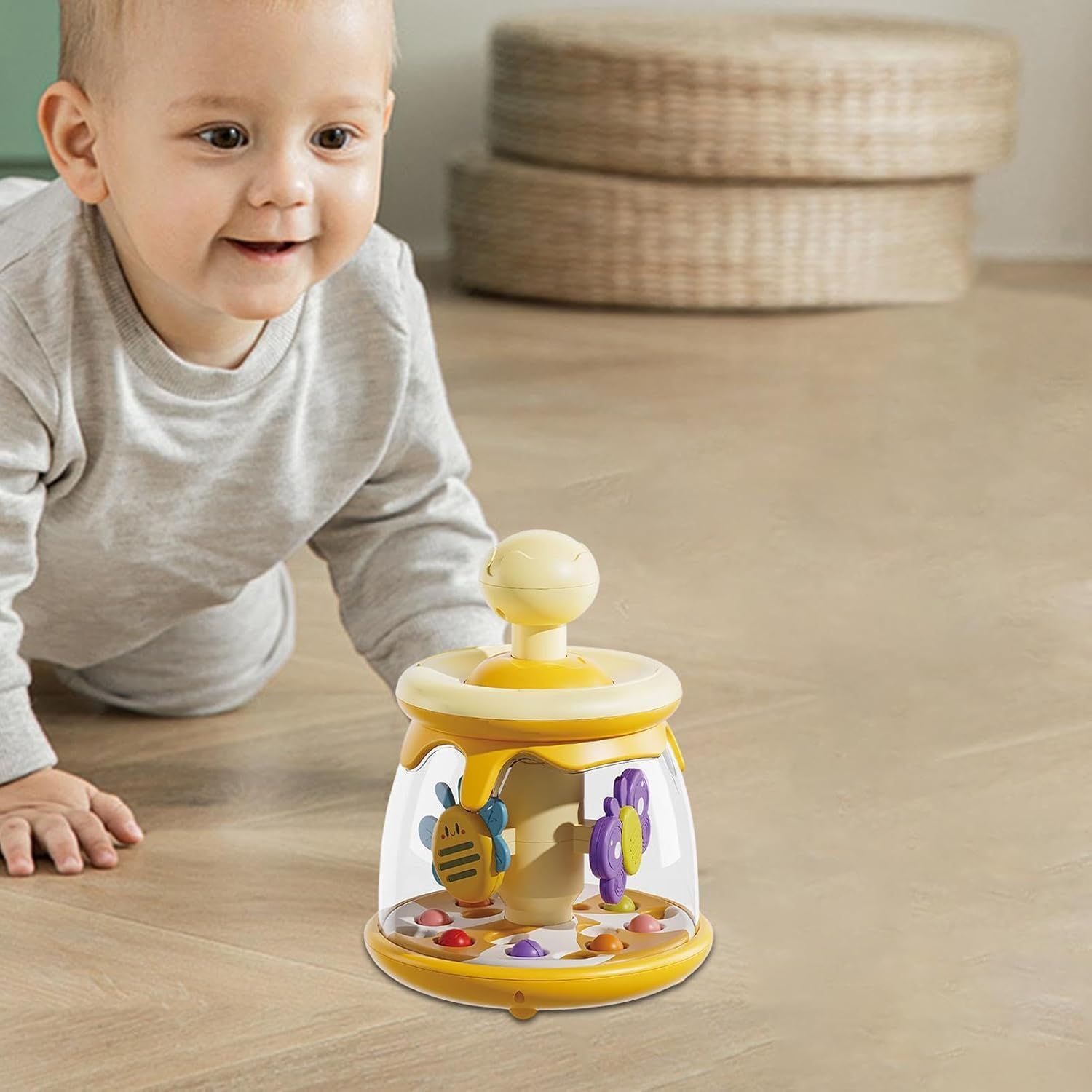Baby Press Carousel Toy Lightweight Early Education Toy for 6 12 Months Kids