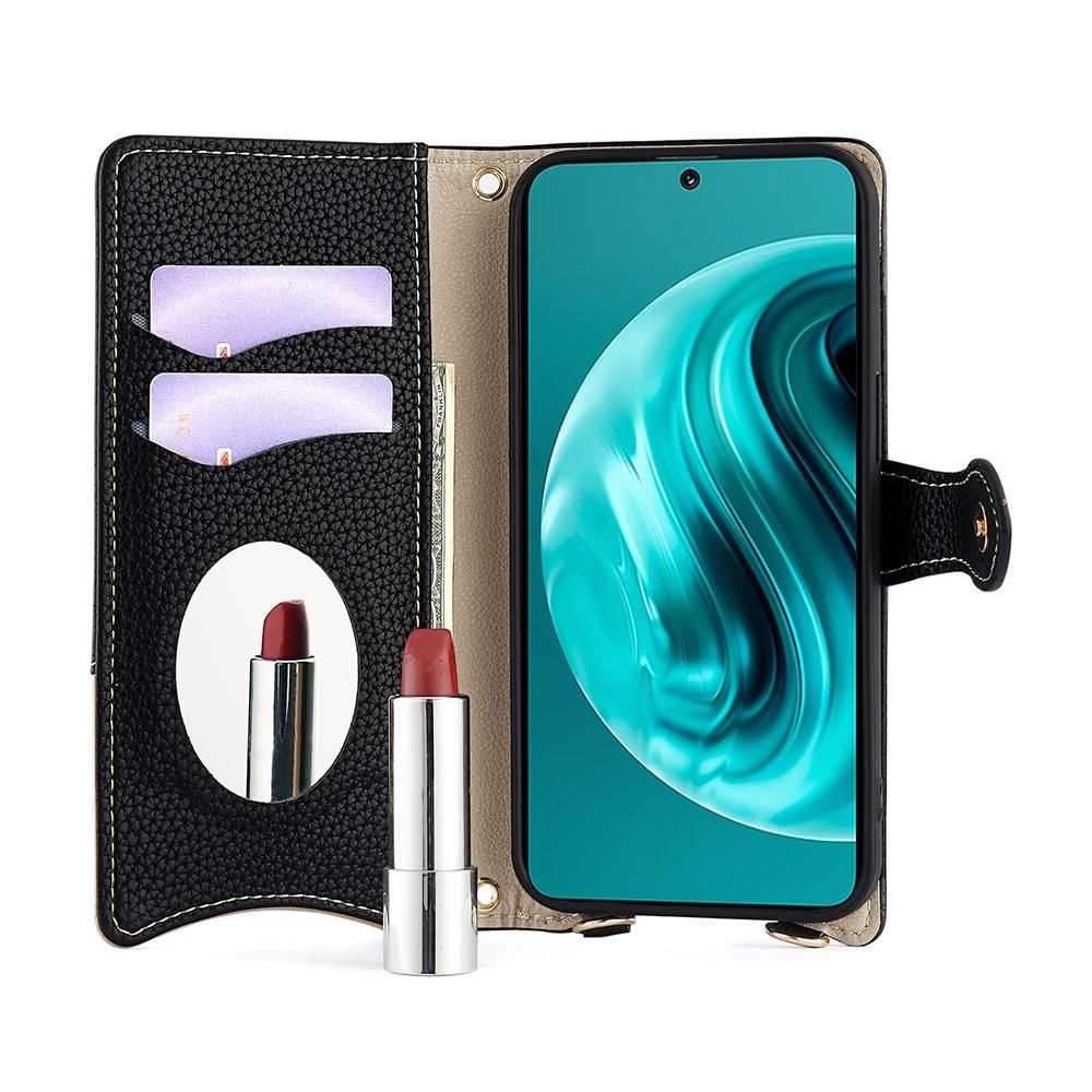 Litchi Leather Case For Huawei nova 12i / Enjoy 70 Pro