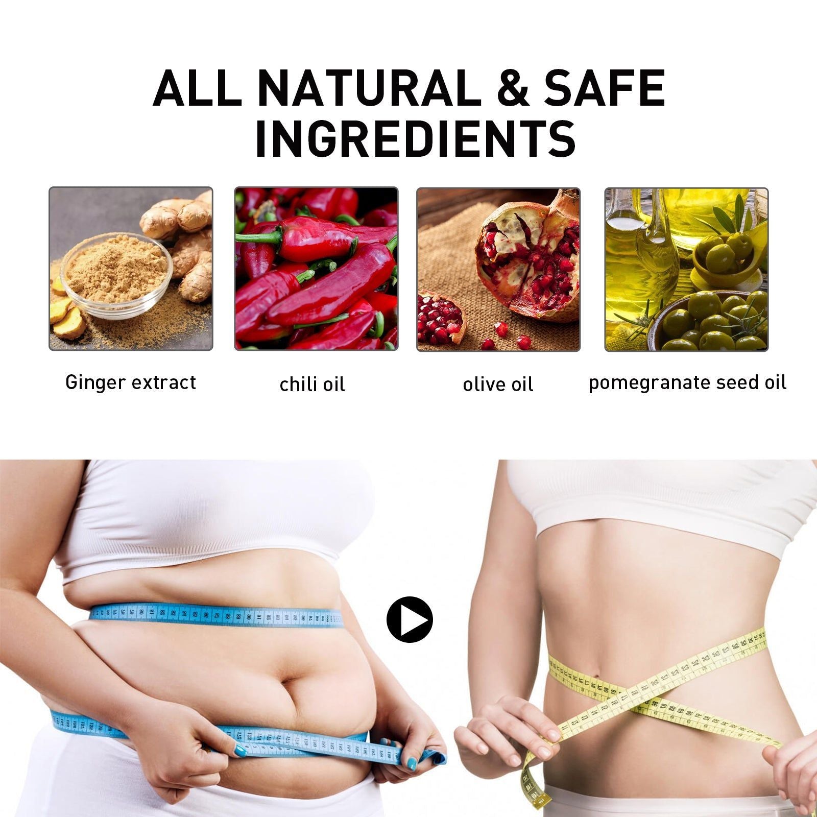 Body Detox Ginger Slimming Heat Cream, Cellulite Reduction, Body Toning ,15g