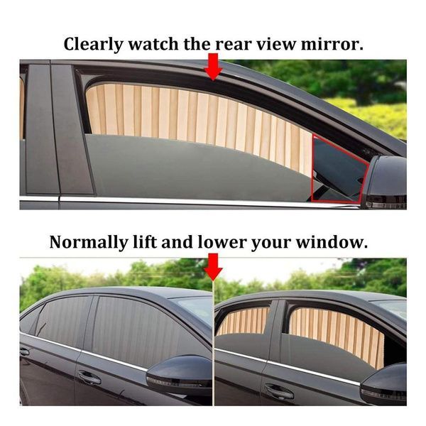 4pcs Car Side Window Sun Shades Blinds Universal Magnetic Privacy Curtains