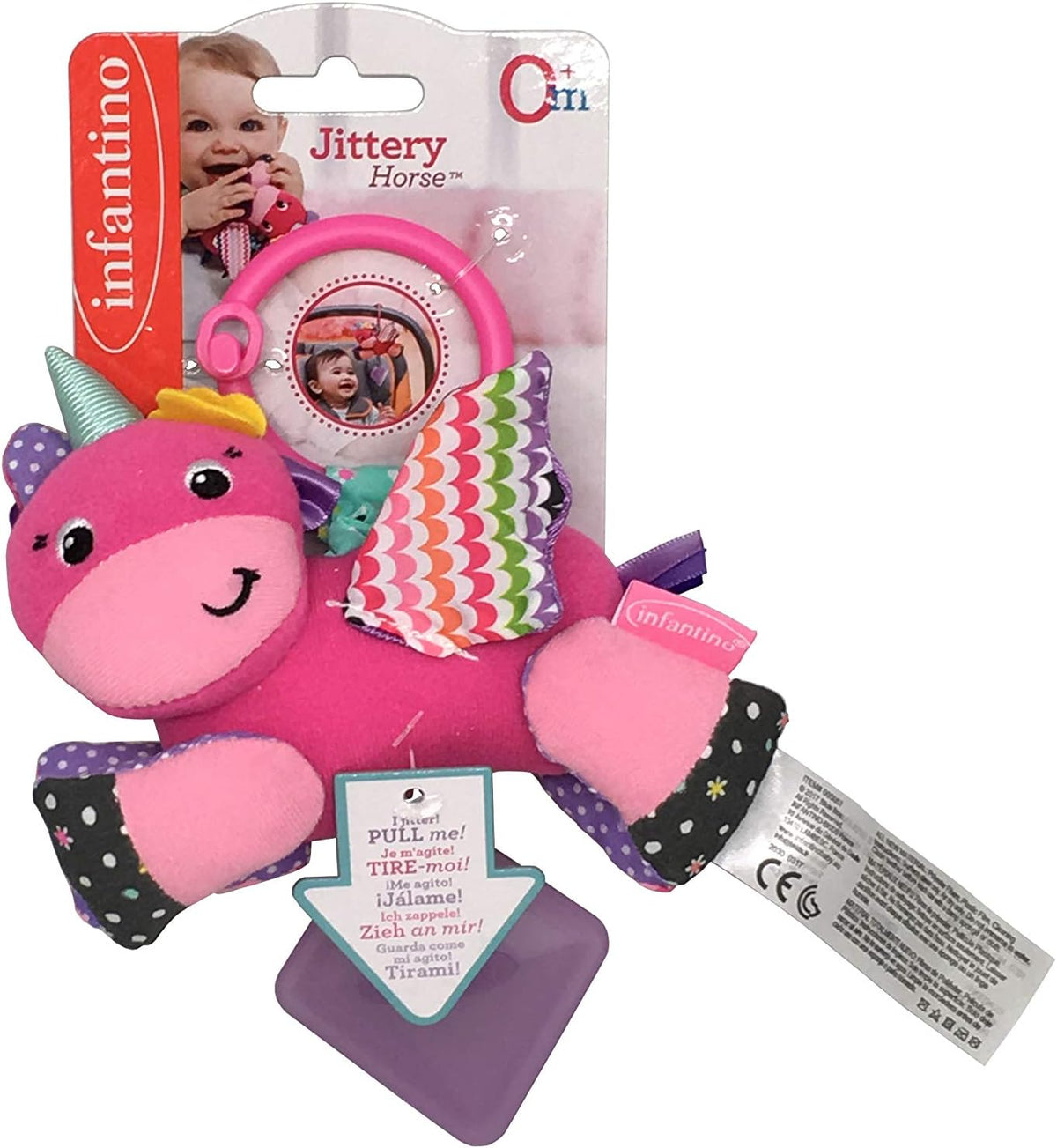 Infantino - Jittery Horse Sparkle Soft Toy