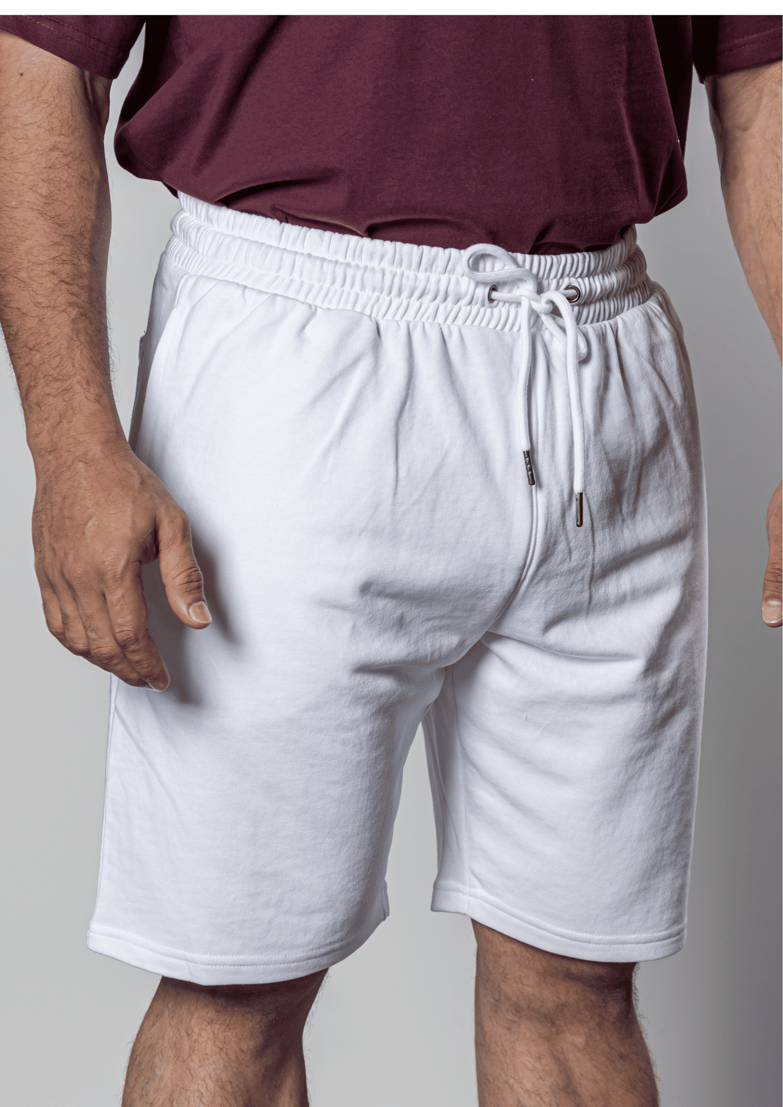 NO JEANS Cotton Shorts – White