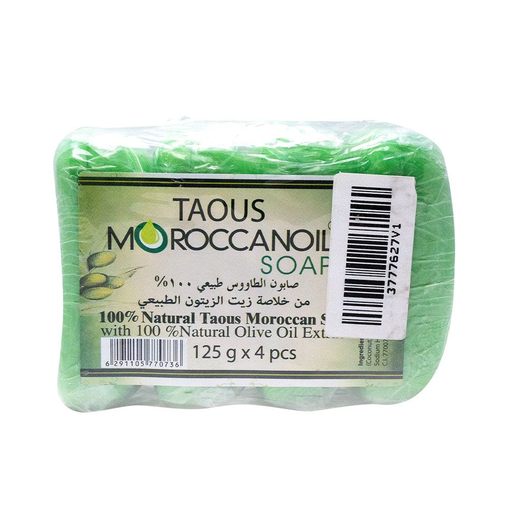 Moroccan Oil Taous Moroccan Soap W/Olive Extract, 4x125gm