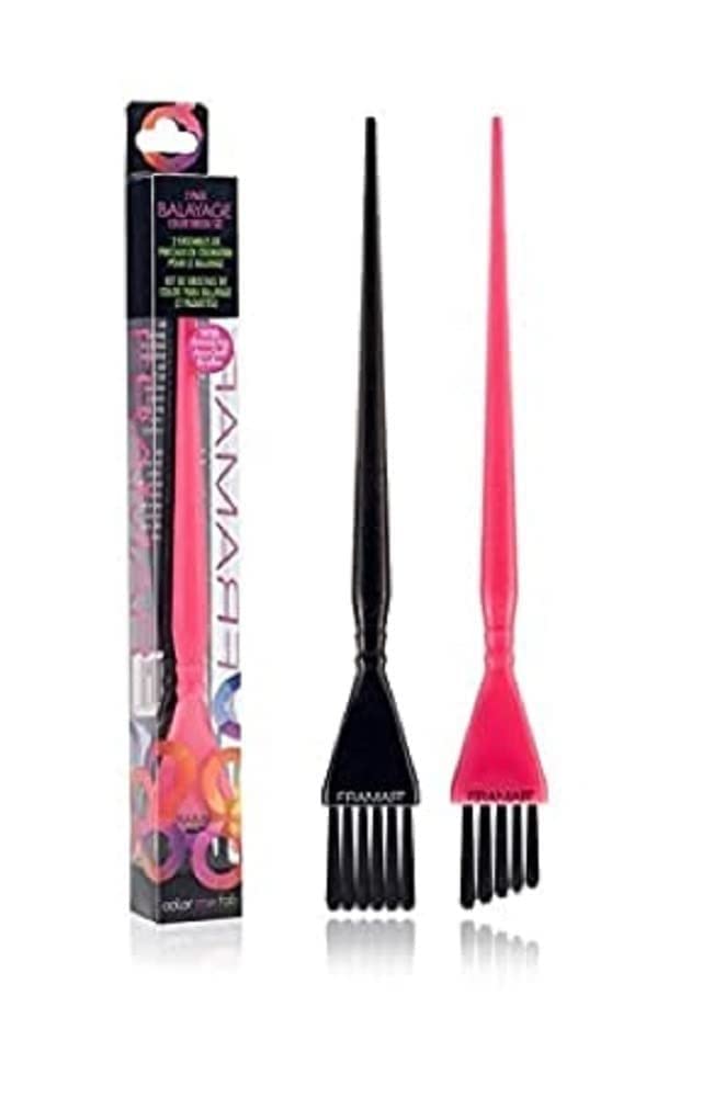 Framar Detail Brush Set, 2 Piece Professional Precision Hair Coloring Brushes