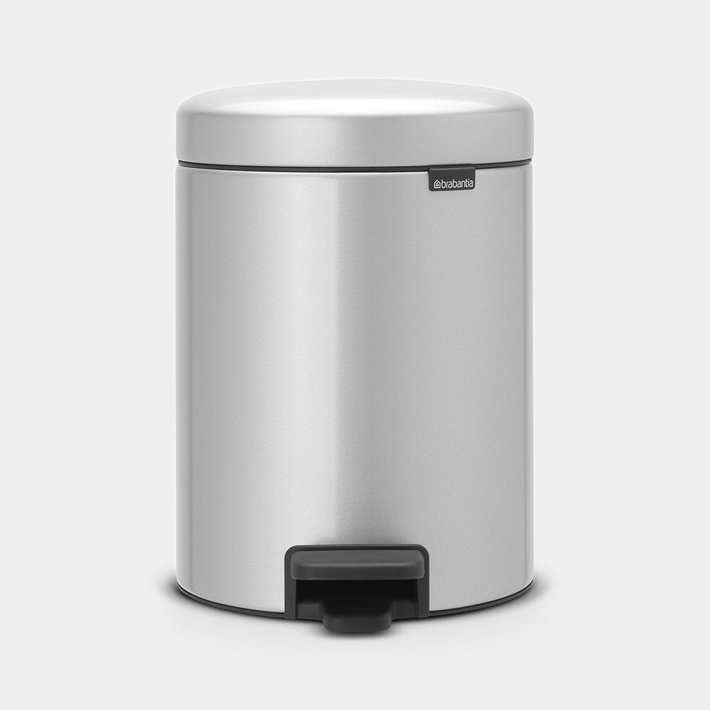 Brabantia 112904 Pedal Bin,5L Plastic Bkt -Metalic Grey