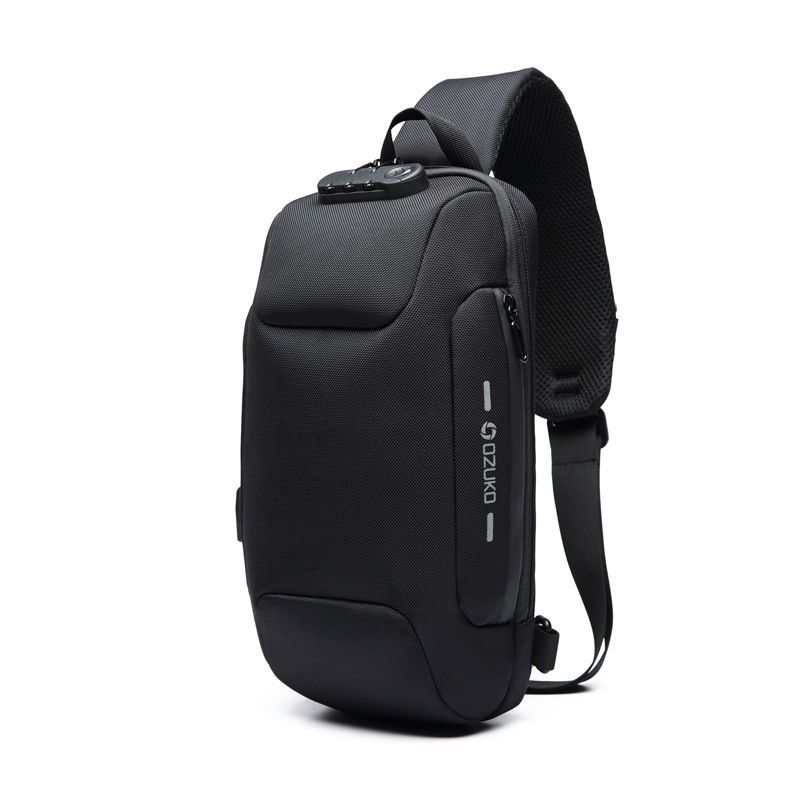 Men Crossbody Bag Anti Theft Shoulder Messenger Bag Waterproof Chest Backpack