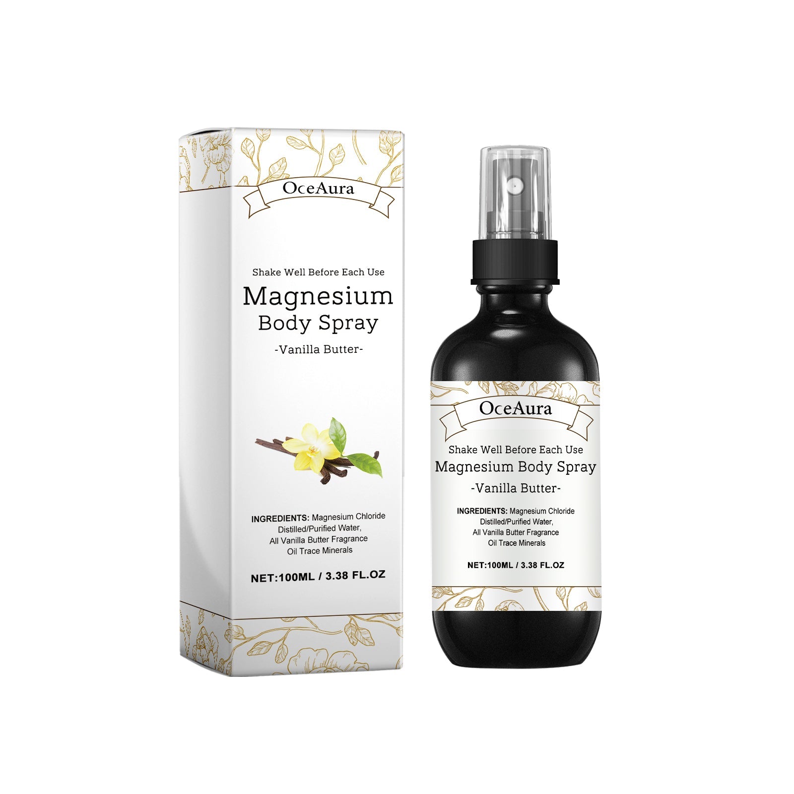Magnesium Body Spray for Muscle Relief, Relaxation, Better Sleep, Body Care ,100ml