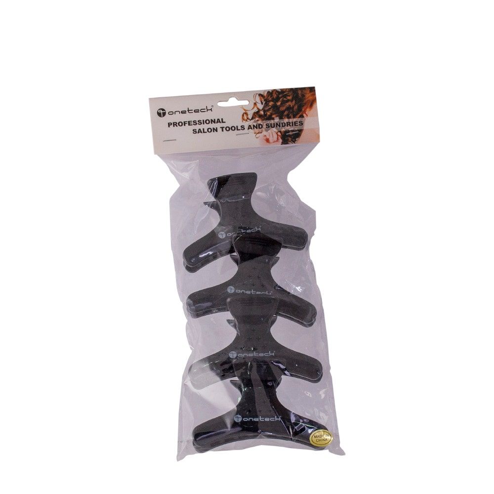 Onetech Black Hair Clip, 1x4pcs