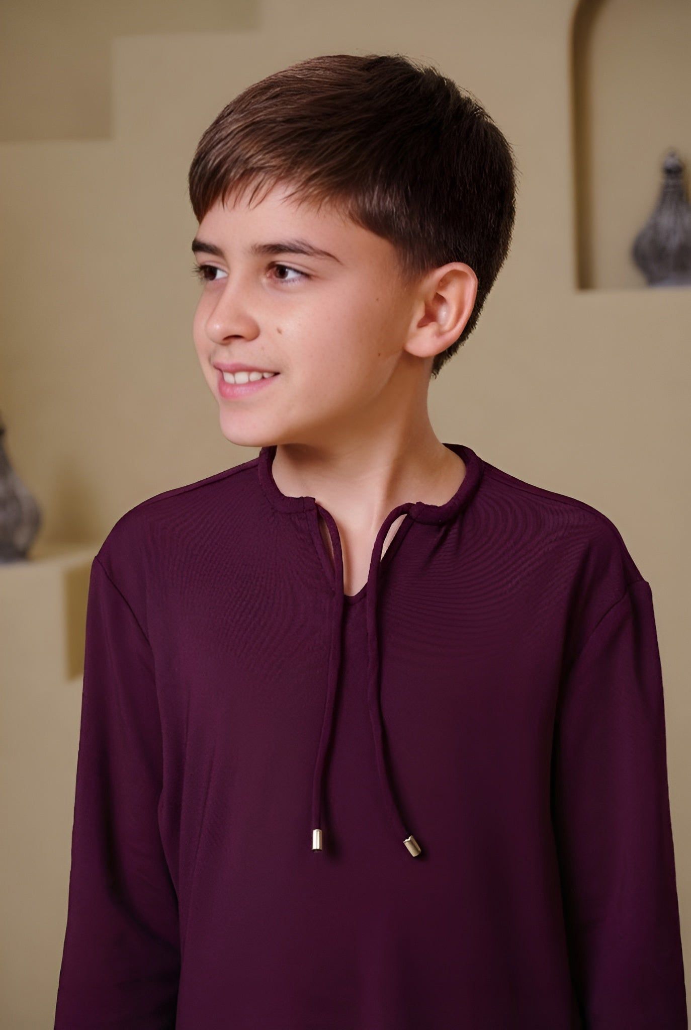 Sahil Kids Abaya - Maroon