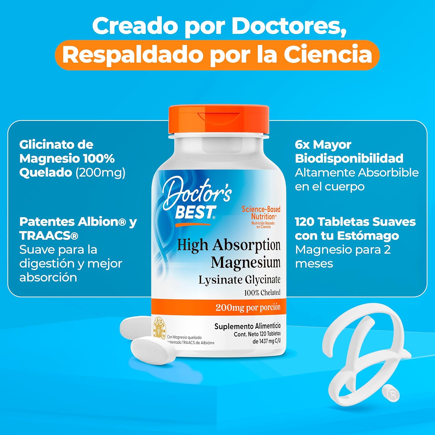 Dr Best High Absorption Magnesium Lysinate 120 tabs