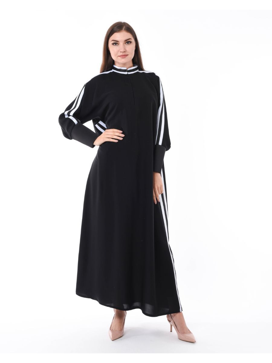 MOiSTREET Black Sporty Abaya
