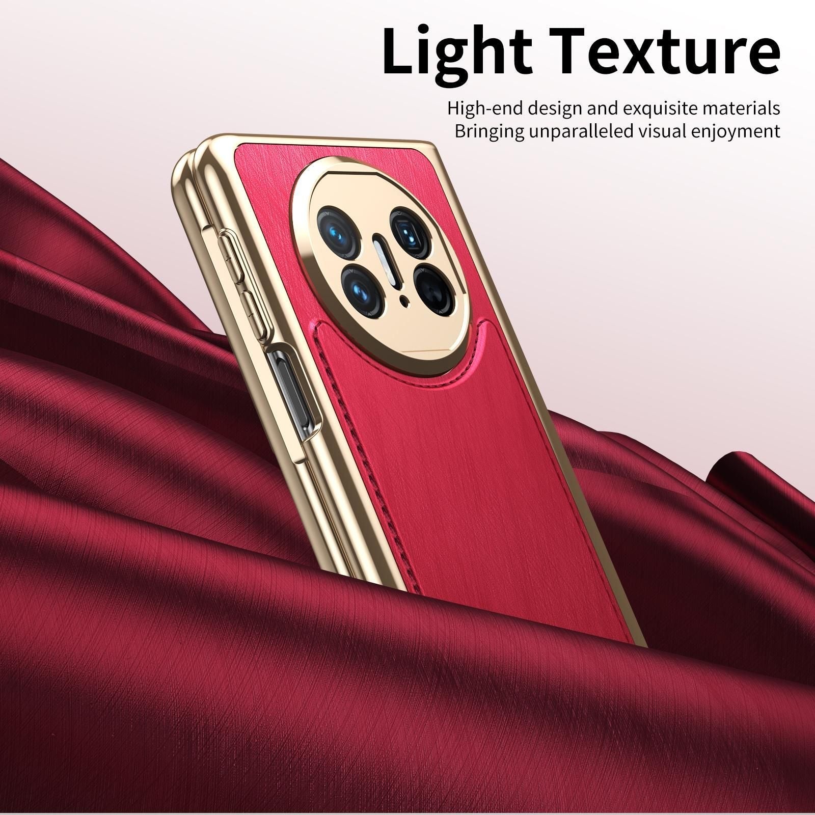 Plating Silver Brocade Case For Huawei Mate X3