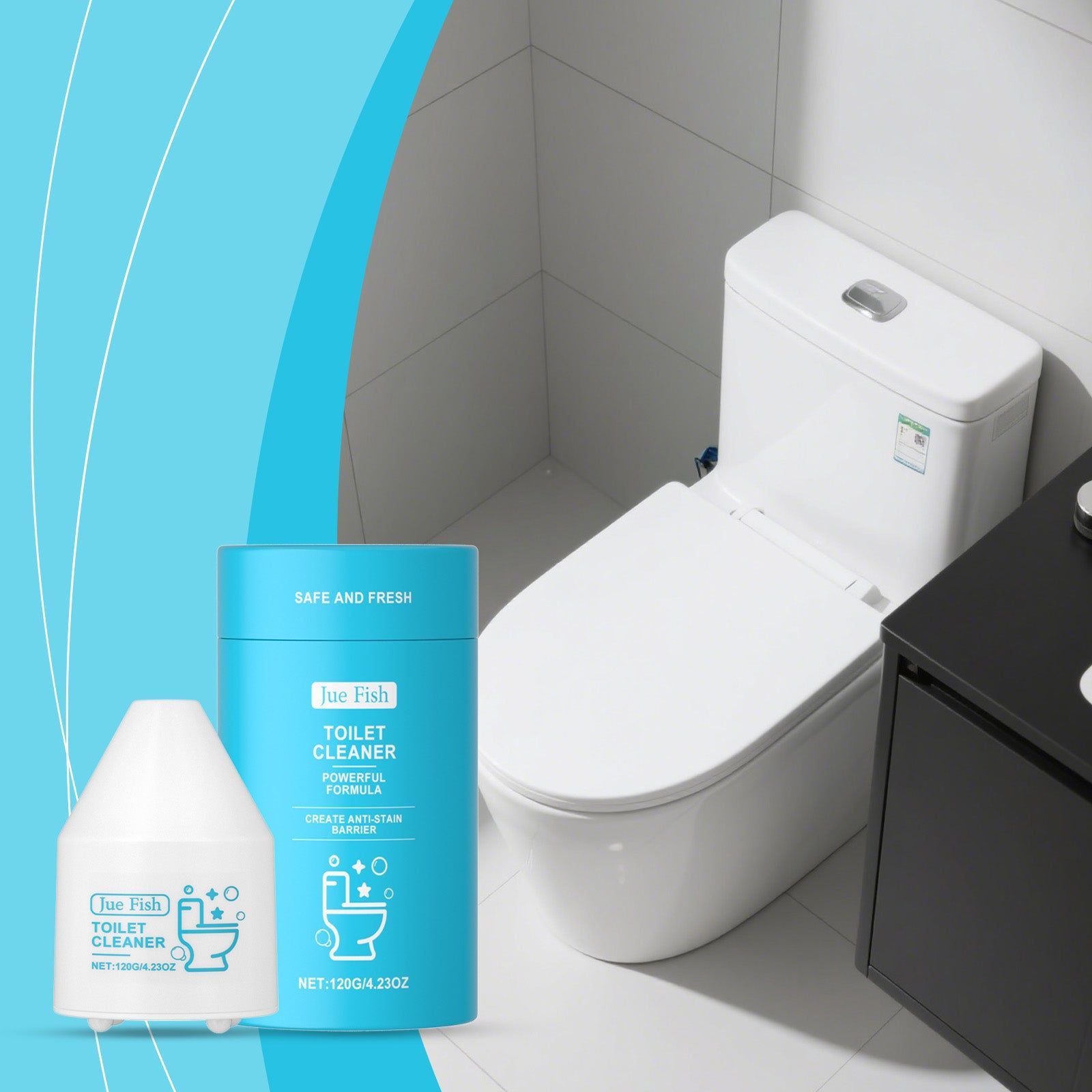 Automatic Toilet Cleaning Blocks, Remove Scale, Freshen Bathroom, Easy & Effective ,120g