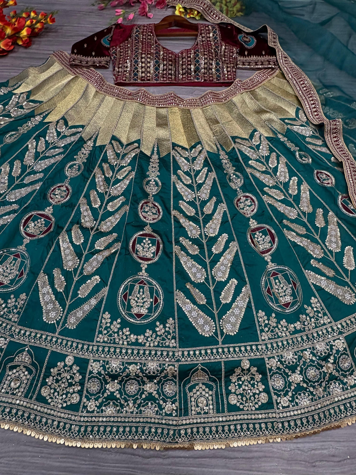 Fab Zone Designer Party Wear Lehenga Choli With Beautiful Thread Work