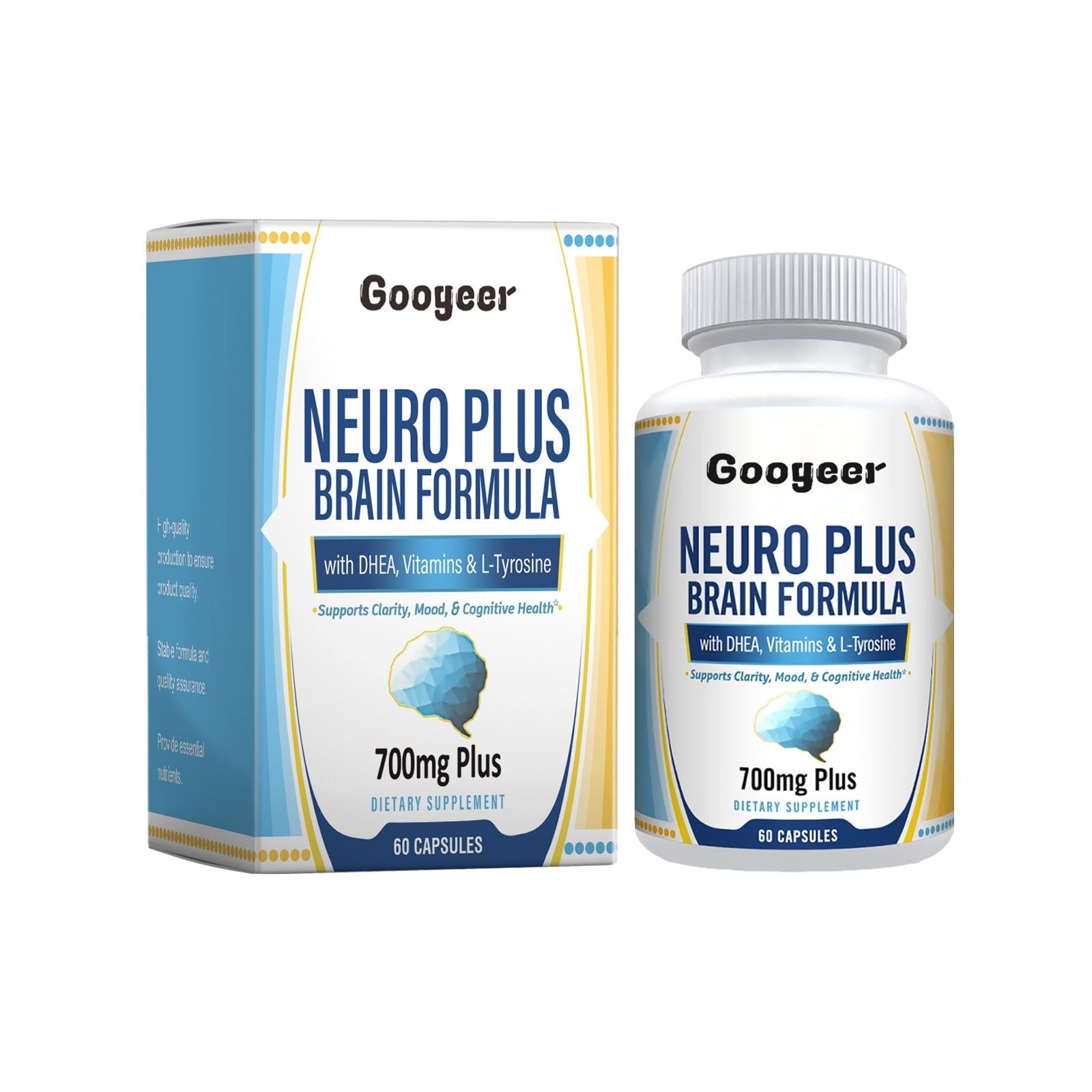 Boost Your Body Care, Enhance Energy, Stress Relief, Quick-Acting Brain Formula ,60capsules