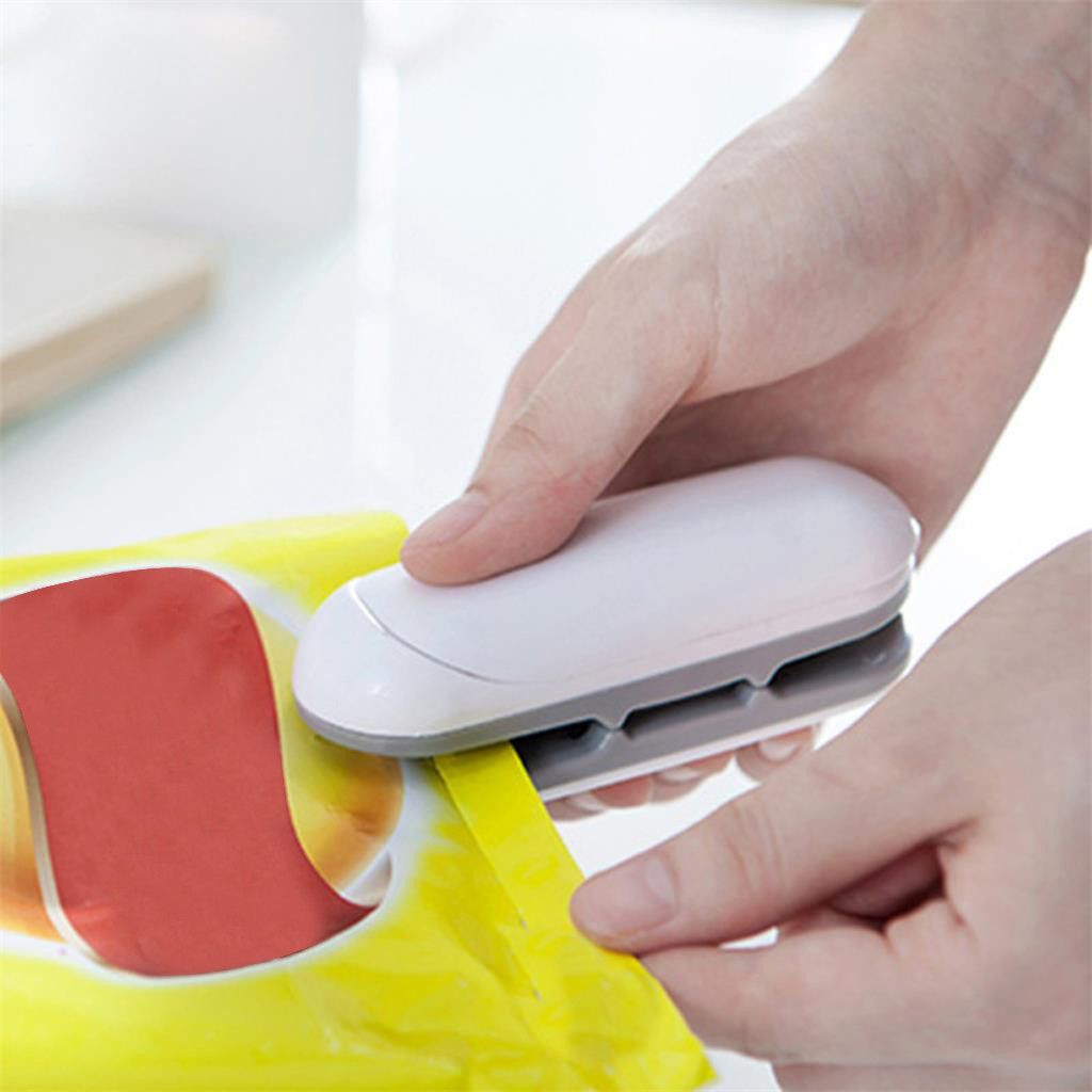 Mini Bag Sealing Machine Portable Heat Sealer Cutter Snack Clip For Food Storage