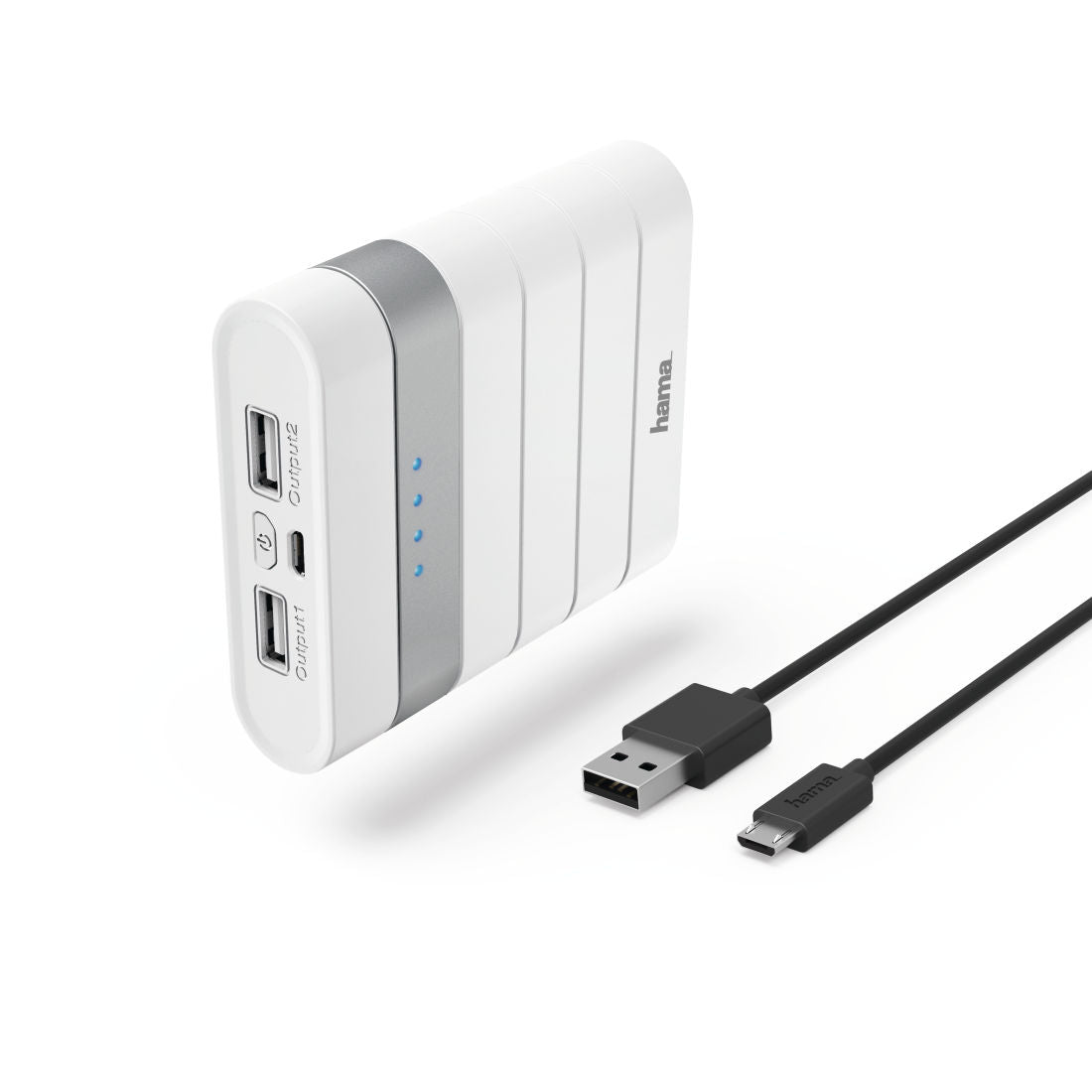 Hama 183357 "Soft Touch" Power Pack, 10400 mAh, white