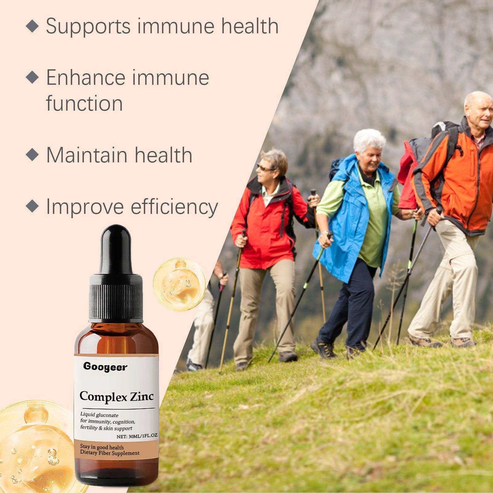 Dietary Fiber Body Care Supplement, Boost Energy, Improve Mood, Safe and Tasty ,30ml