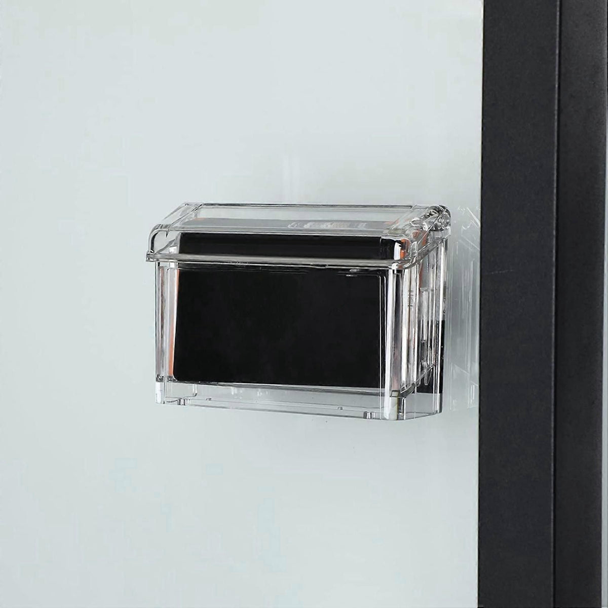 2X Outdoor Business Card Holder Wall Mount Acrylic Business Card Box Included Clear Holder Peel and Stick