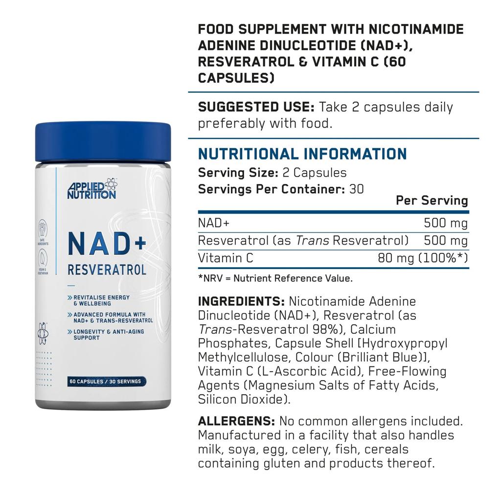 Applied Nutrition NAD+ Resveratrol