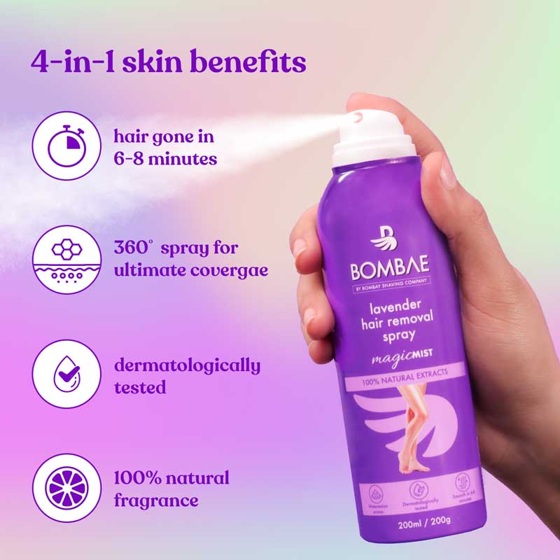 Bombae Shaving Company Hair Removal Spray | Lavender - 200g