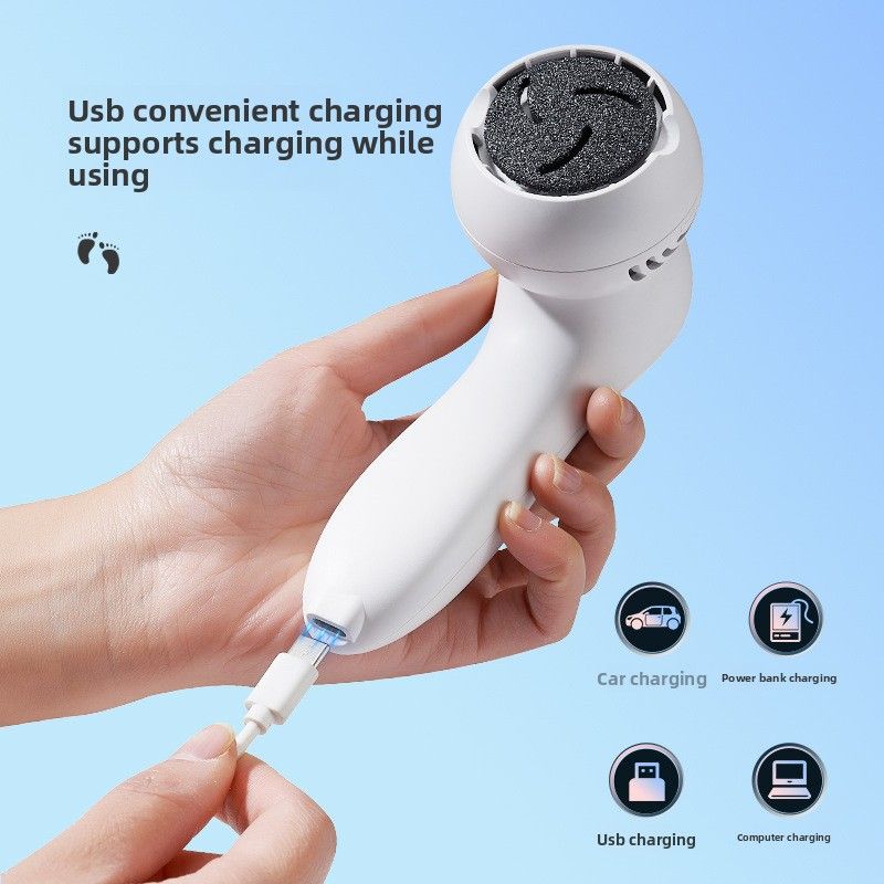 Electric Foot Callus Remover with 3 Grinding Heads USB