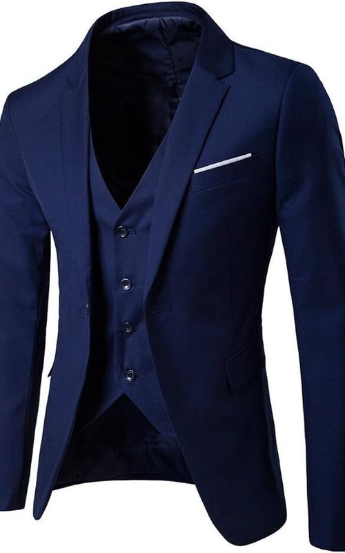 Royal Blue Coat Pant Vest Tuxedo, Elegant Formal Attire for Weddings, Ideal Gift