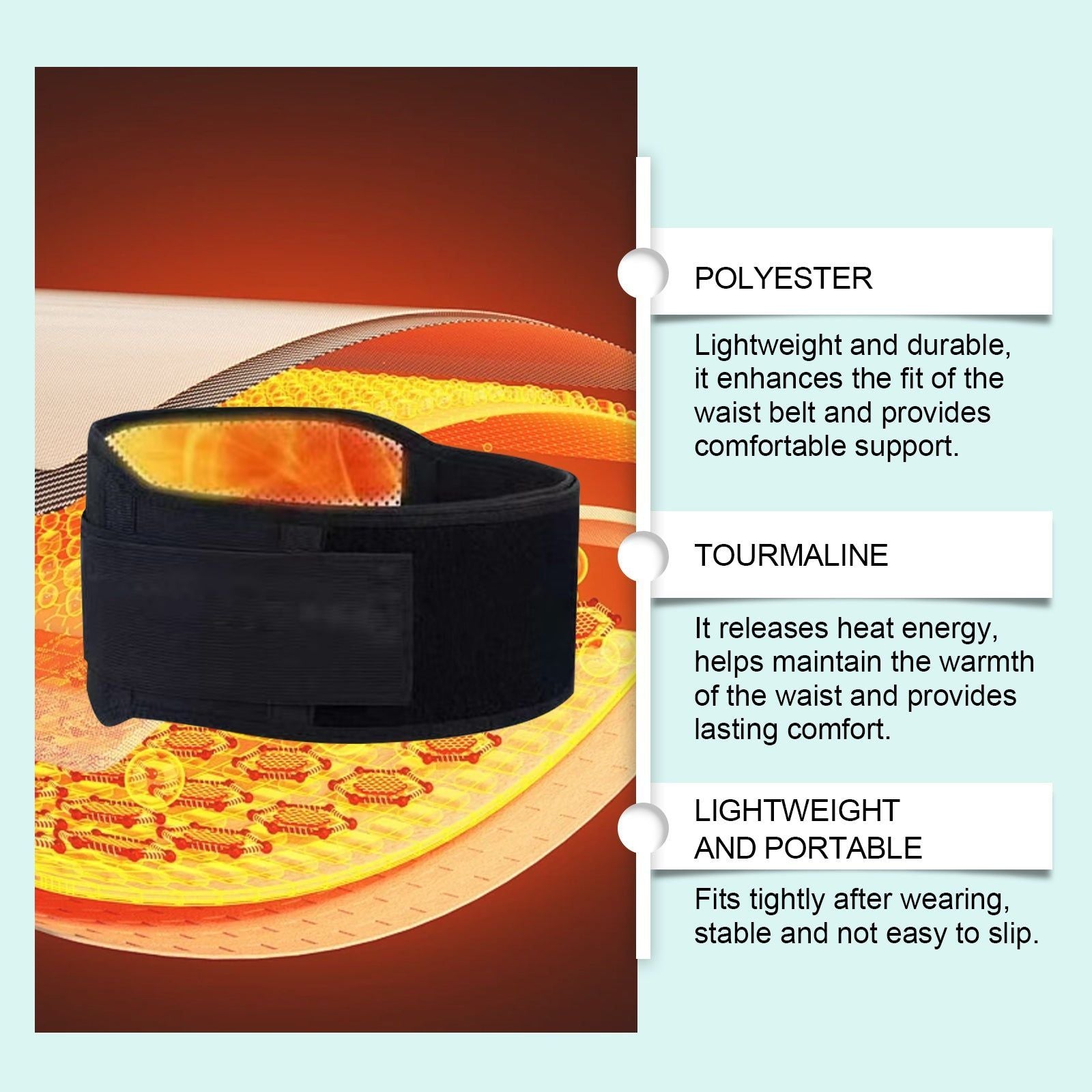 Body Care Belt, Warmth & Cold Relief, Long-Lasting Vitality, Gentle Waist Heating ,1pcs
