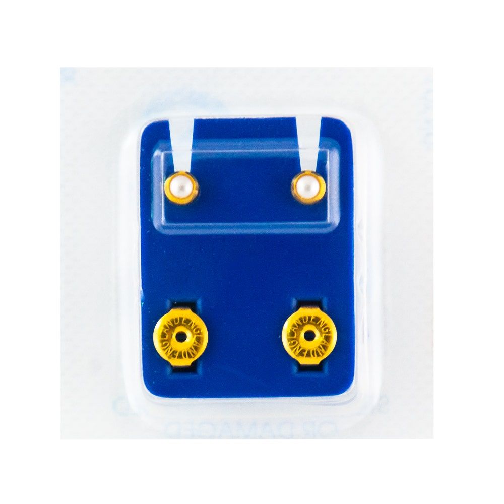 Caflon Singles Cabachon Gold Plated Earring, Assorted Stone Color