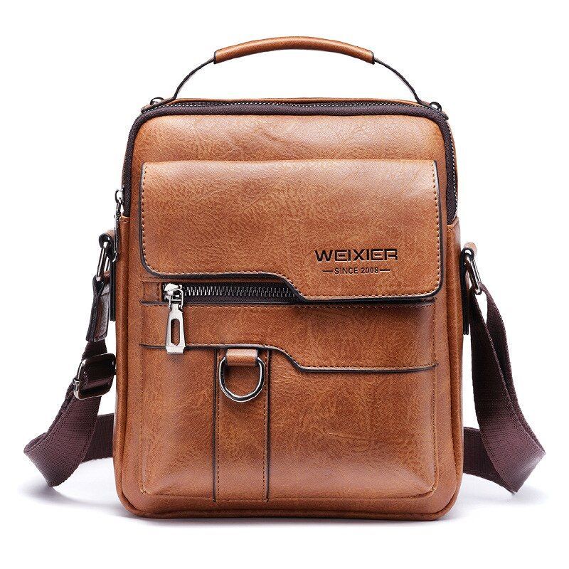 Men Shoulder Bag PU Leather Messenger Bag Crossbody Handbag Satchel Sling Bags