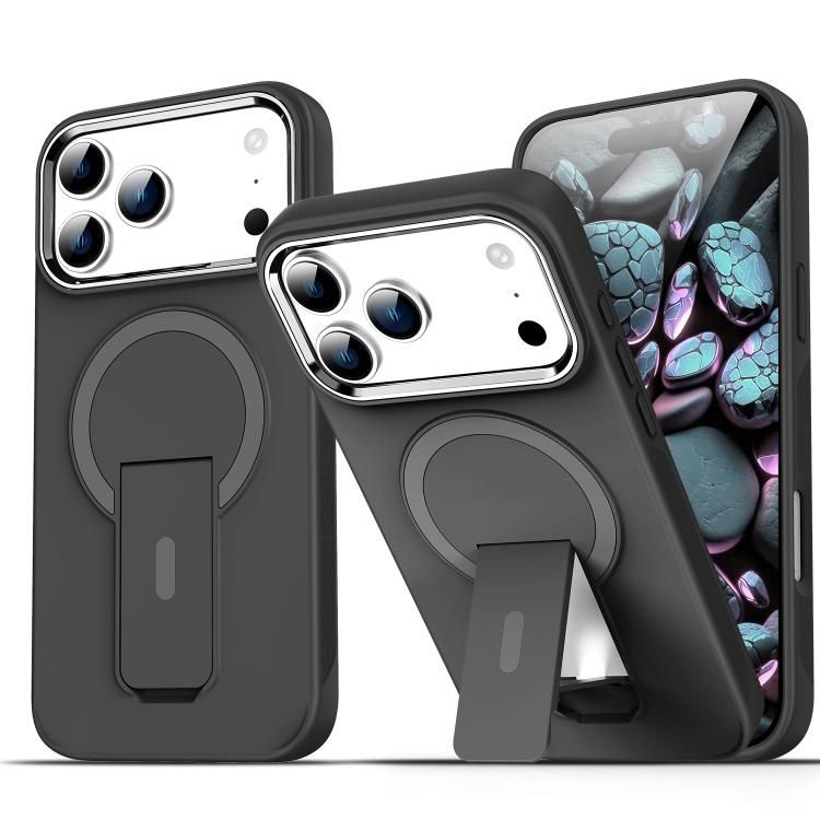 For iPhone 18 Pro Max / iPhone 17 Pro Max Acrylic Hybrid TPU MagSafe Holder Phone Case