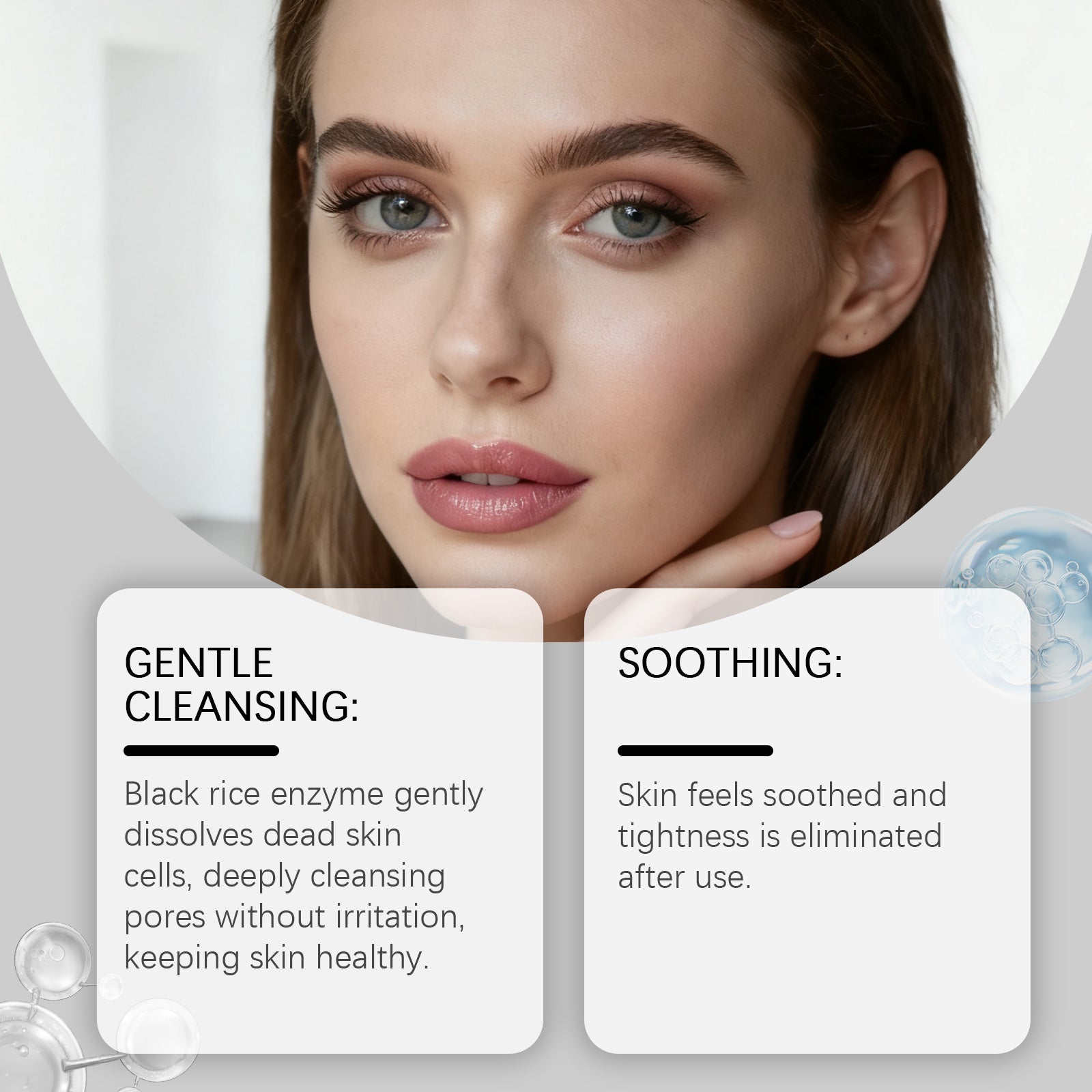 Cleansing Gel for Balanced Water and Oil, Gentle Foaming, Clear Pores, Radiant Skin ,100ml