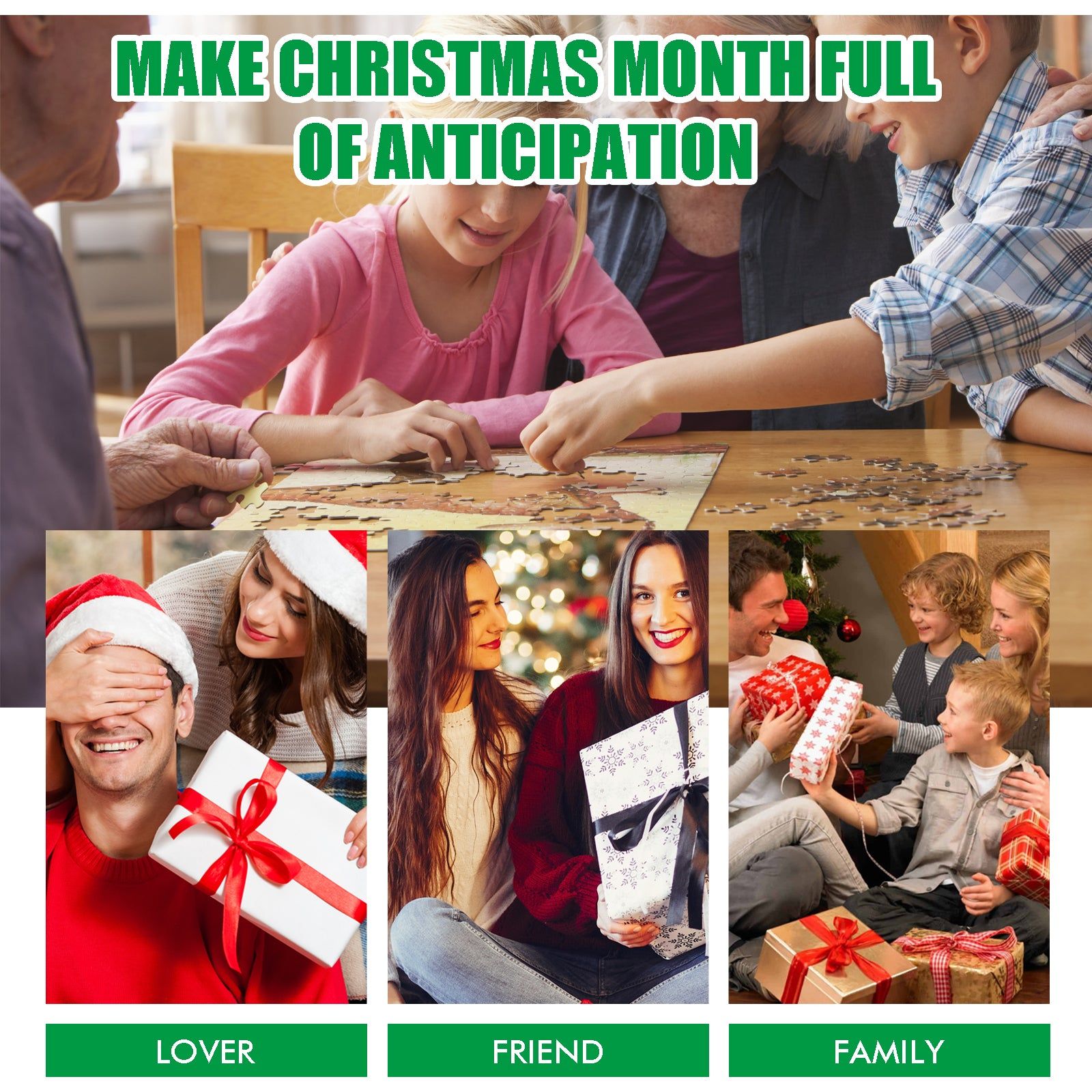 Create Festive Joy with Our Puzzle Advent Calendar, Christmas Surprise Gift ,24 frames