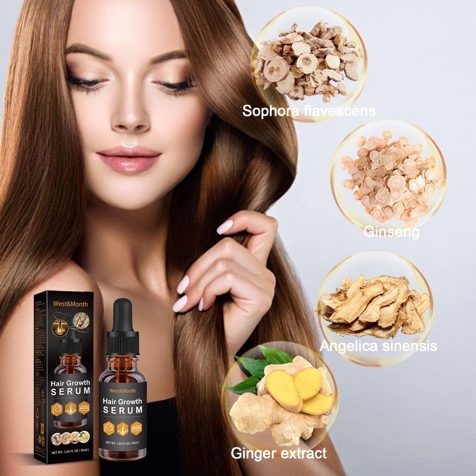 Hair Growth Oil Prevent Hair Loss Nourish Stronger Thicker Hair ,30ml