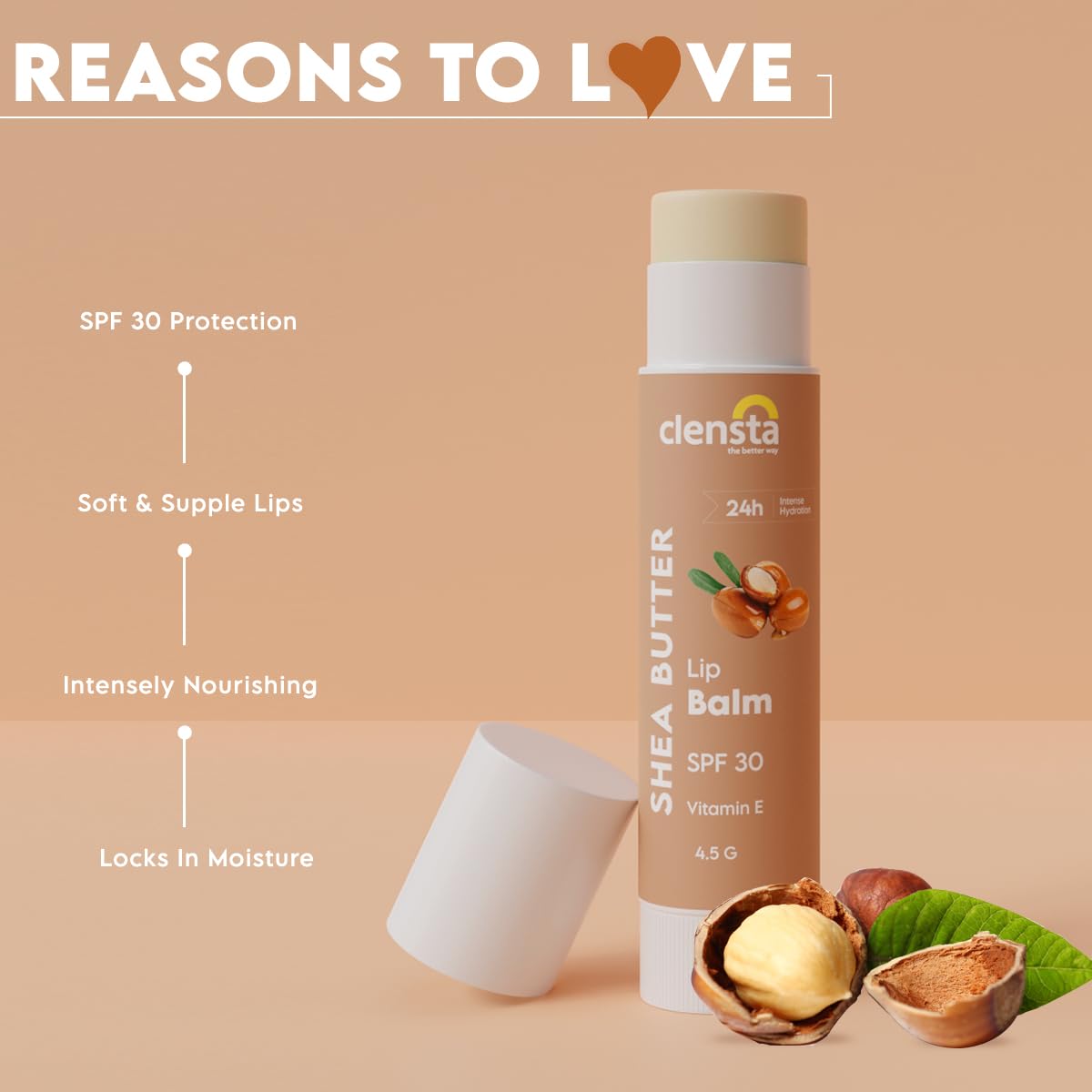 كلينستا مرطب شفاه بزبدة الشيا وفيتامين E SPF 30