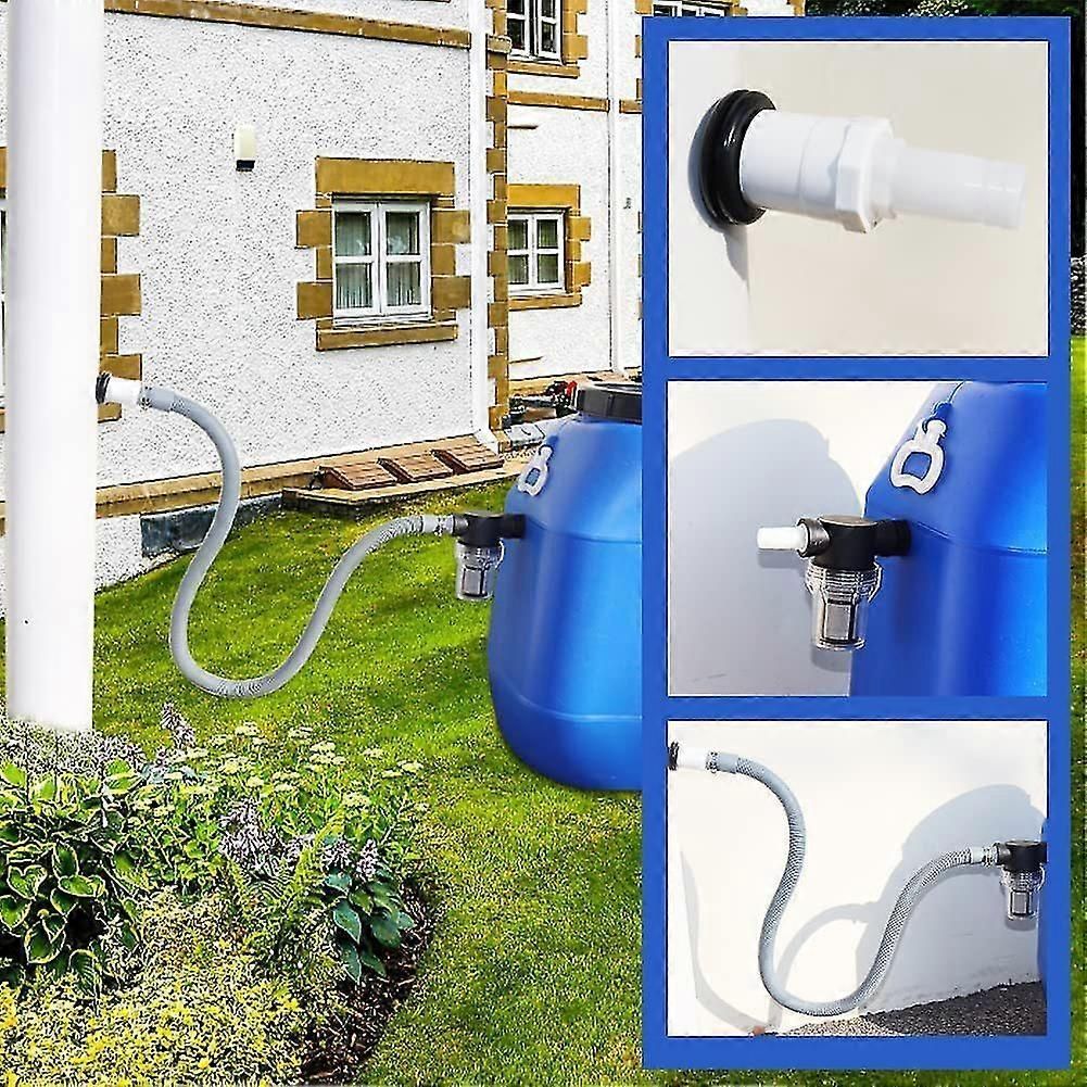 Rain Collector With Flex Hose, Water Collector Sets, Rainwater Collection Diverter, Connection, Rubber Hose Connection For Rainwater Collector
